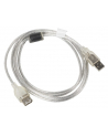 LANBERG Przedłużacz kabla USB 2.0 AM-AF Ferryt 1.8M przezroczysty - nr 11