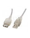 LANBERG Przedłużacz kabla USB 2.0 AM-AF Ferryt 1.8M przezroczysty - nr 6