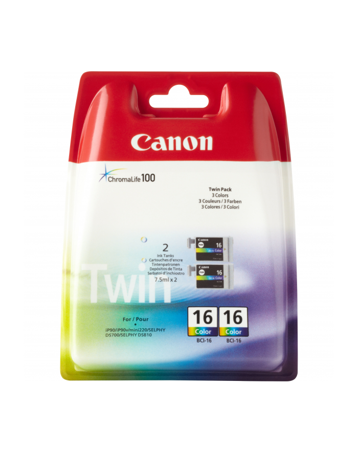 Tusz Canon BCI16CL 2pack color | 2x7.8ml | DS700/iP90 główny