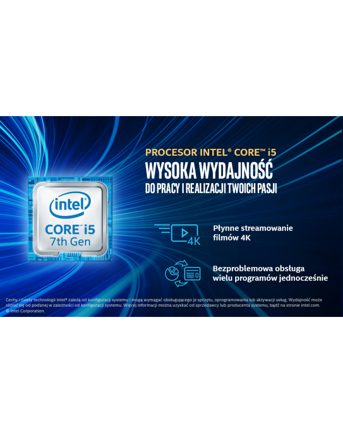 Intel BOXNUC7i5BNKP, i5-7260U, 8GB DDR4, 256GB NVMe SSD, Windows 10 Home, BOX główny