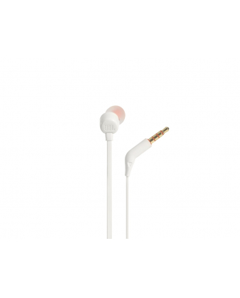 Słuchawki douszne z mikrofonem JBL T110 (białe)
