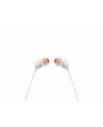 Słuchawki douszne z mikrofonem JBL T110 (białe)