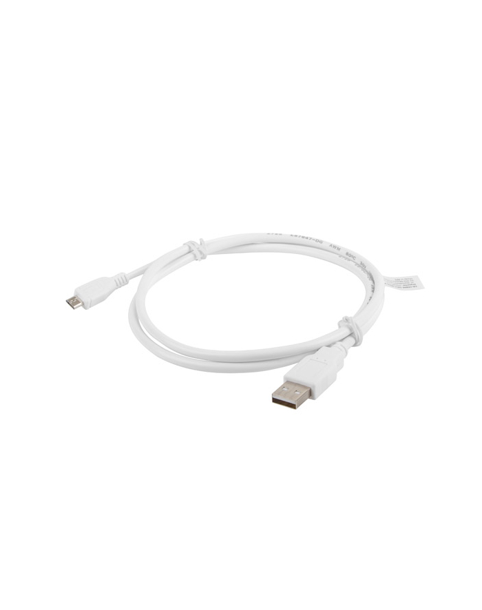 Kabel USB 2.0 micro AM-MBM5P 1M biały główny