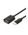 Kabel OTG USB AF - USB C 15cm czarny - nr 3