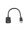 Kabel OTG USB AF - USB C 15cm czarny - nr 4