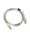 Kabel USB 2.0 AM-BM 3M Ferryt przezroczysty - nr 11