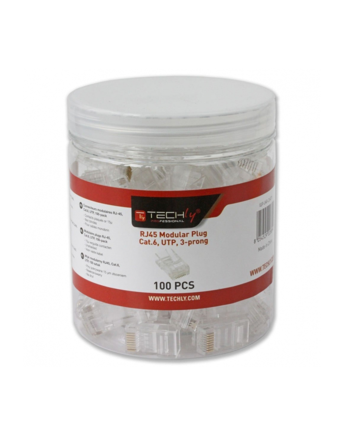 Wtyk modularny RJ45 UTP 8P8C cat.6 na drut 100szt. główny