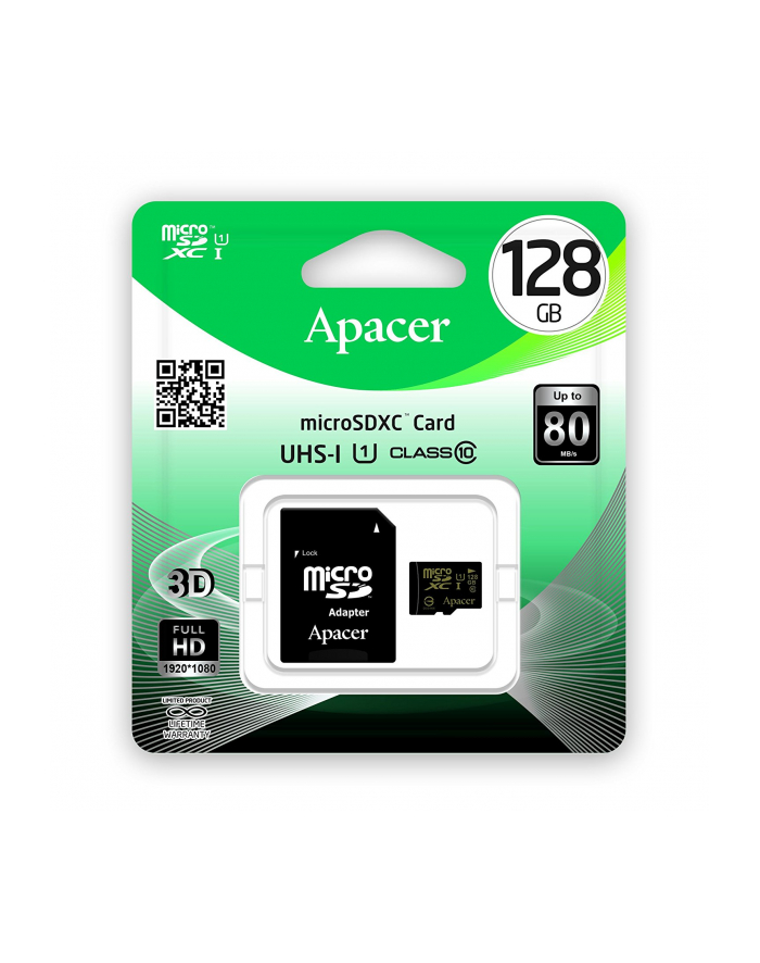 Apacer microSD 128 GB - Class 10, UHS-I U1 główny