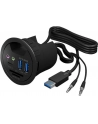 RaidSonic IcyBox Hub do Biurka 2x USB 3.0, 1x USB 3.0 Type-C, audio input/output - nr 27