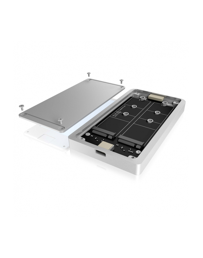 RaidSonic IcyBox Obudowa Zewnętrzna RAID na dyski 2x M.2 Sata SSD, USB 3.1 Type-C główny