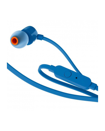 Słuchawki douszne z mikrofonem JBL T110 (niebieskie) nr 1