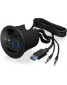 RaidSonic IcyBox Hub do Biurka 2x USB 3.0, 1x USB 3.0 Type-C, audio input/output - nr 28