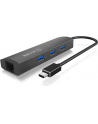 RaidSonic IcyBox 3-portowy Hub USB 3.0 & Gigabit-LAN - nr 17