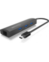 RaidSonic IcyBox 3-portowy Hub USB 3.0 & Gigabit-LAN - nr 25