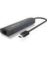 RaidSonic IcyBox 3-portowy Hub USB 3.0 & Gigabit-LAN - nr 2