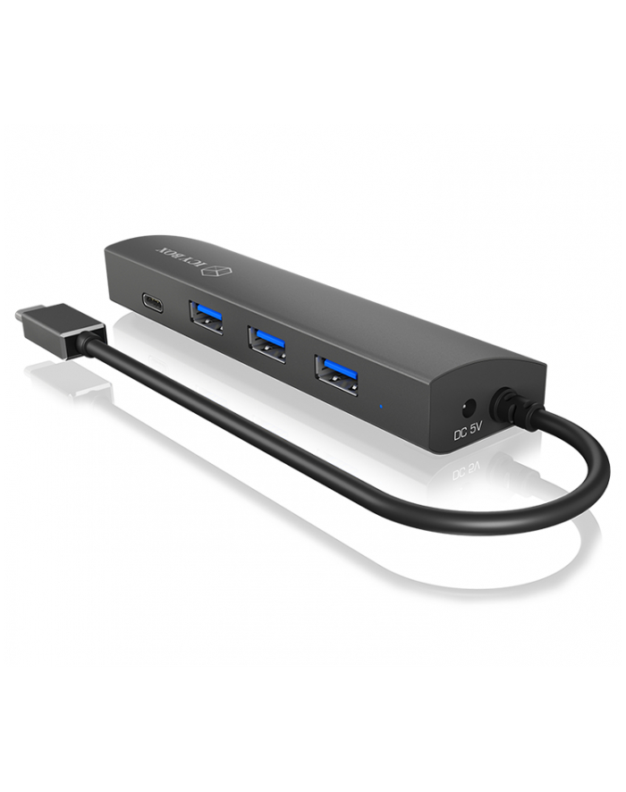 RaidSonic IcyBox 3-portowy Hub USB 3.0 & 1x USB Type-C główny