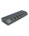 RaidSonic IcyBox 7-portowy Hub USB 3.0, On/off przełącznik dla każdego portu - nr 13