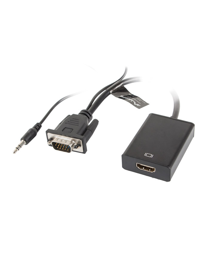 Lanberg adapter VGA(F) + audio jack 3.5mm -> HDMI(M) 20cm główny