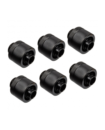 Alphacool Eiszapfen hose fitting 1/4'' on 16/10mm, 6-pack black - 17234