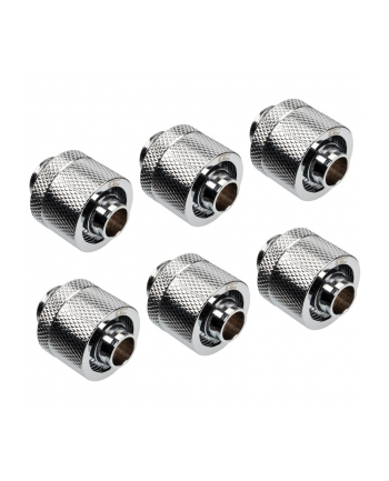 Alphacool Eiszapfen hose fitting 1/4'' on 16/10mm, 6-pack chrome-plated - 17235