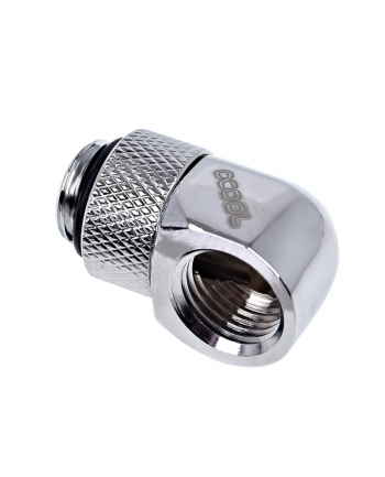 Alphacool Eiszapfen 90° L-angle adapter short 1/4'', chrome-plated - 17249