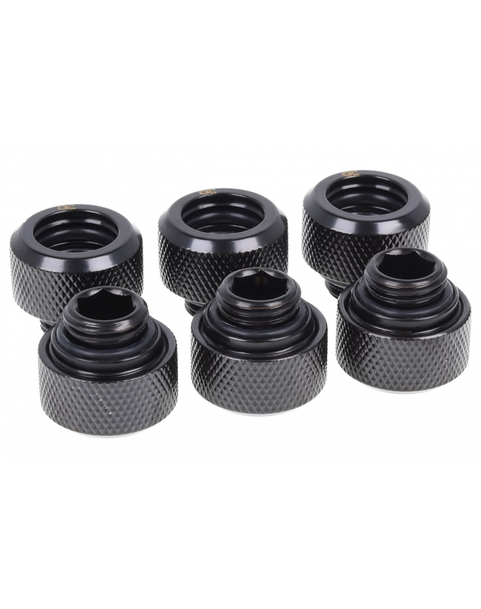 Alphacool Eiszapfen pipe connection 1/4'' on 13mm, black, 6-pack (17377) główny