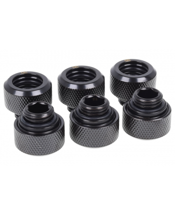 Alphacool Eiszapfen pipe connection 1/4'' on 13mm, black, 6-pack (17377)