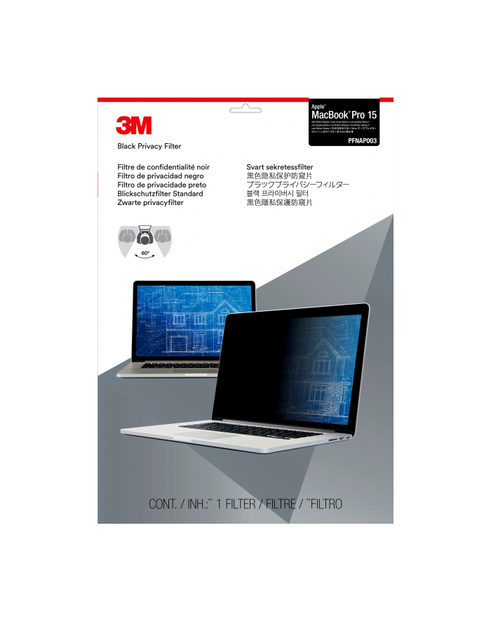 3M Privacy Filter Apple MacBook Pro15 - PFNAP003 główny