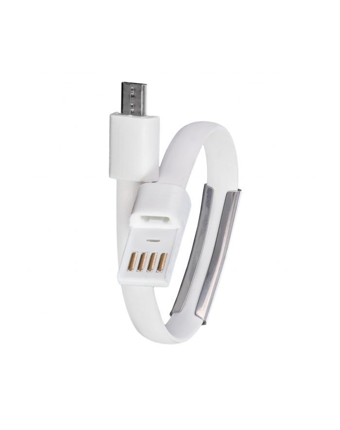 Kabel adapter USB 2.0 Akyga AK-AD-34 USB A/F - micro USB B/M 0,23m biały główny