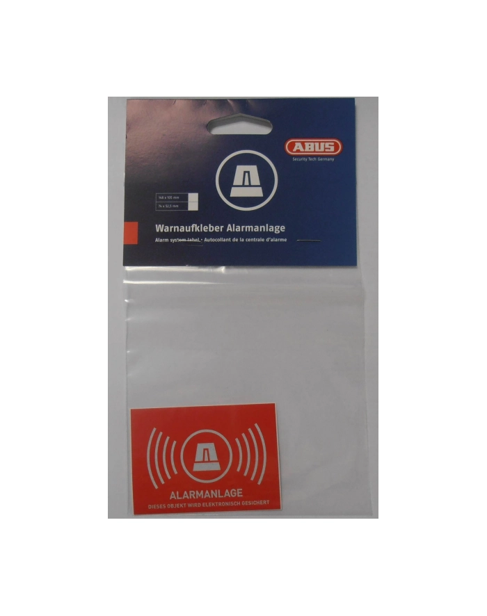 ABUS WarnSticker Alarm -D- 148x105mm główny
