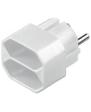 goobay Stromadapt 1Schuko->2Euro white