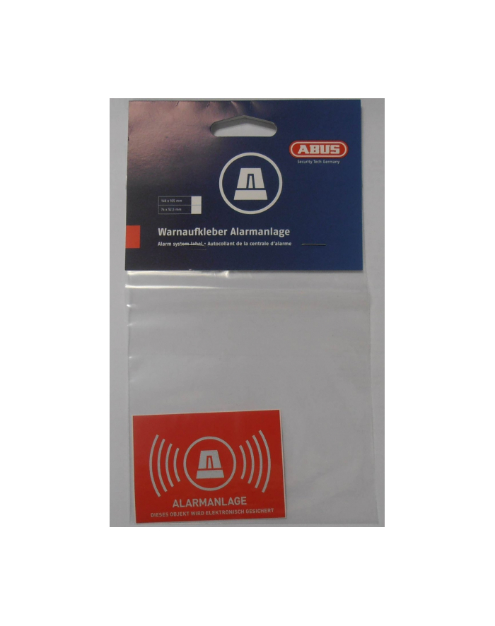 ABUS WarnSticker Alarm -D- 74x52.5mm główny