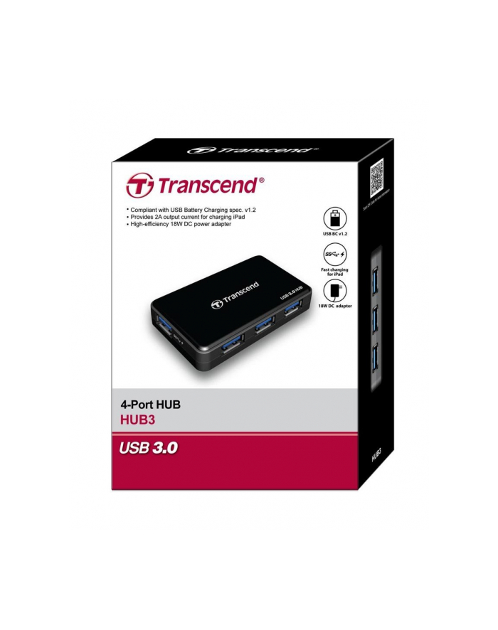 Transcend 4-Port USB 3.0 Hub black główny