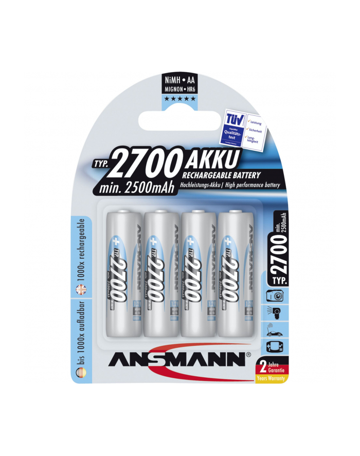 Ansmann Mignon NiMh Bateria 4xAA 2700mA główny