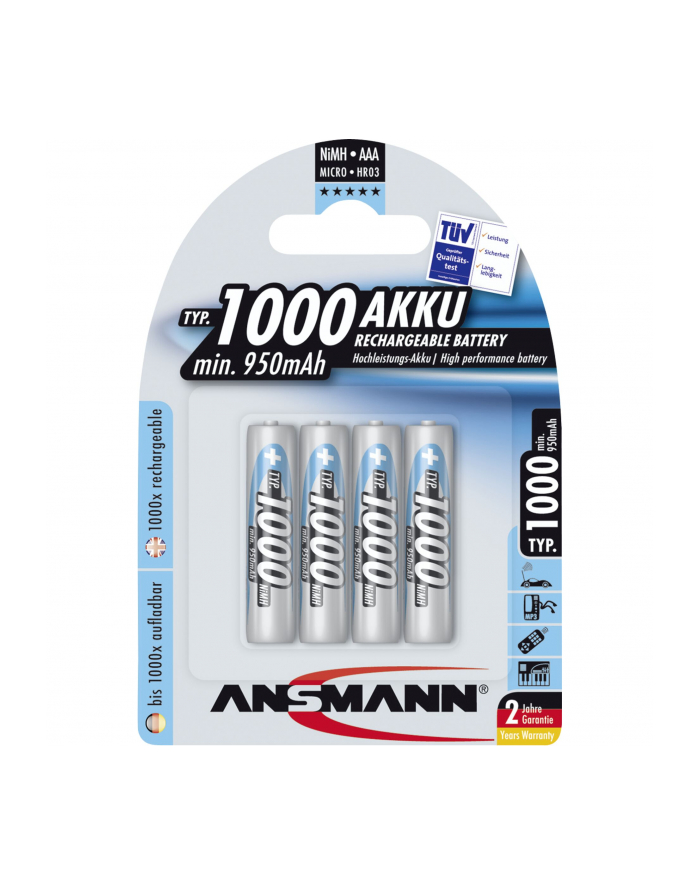 Ansmann 4xAAA NM 1.2V/ 1000mAh główny