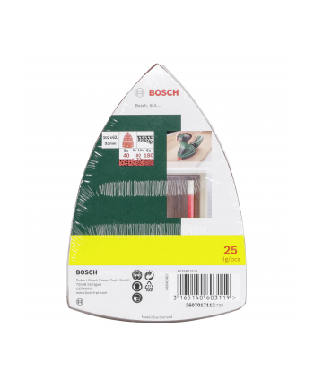 Bosch Papiery ścierne Multi 25 sztuk