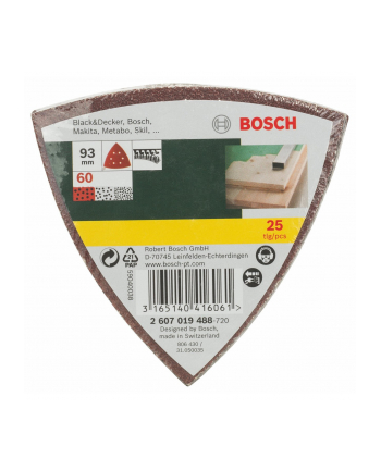 Bosch Papiery ścierne Delta 60 25 sztuk nr 2