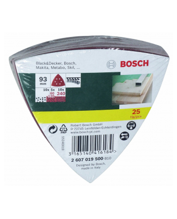 Bosch Papiery ścierne Delta 25 sztuk