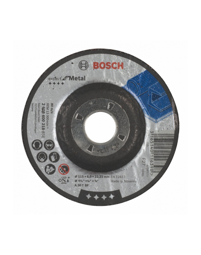 Bosch Tarcza ścierna 115x6mm do Metall główny