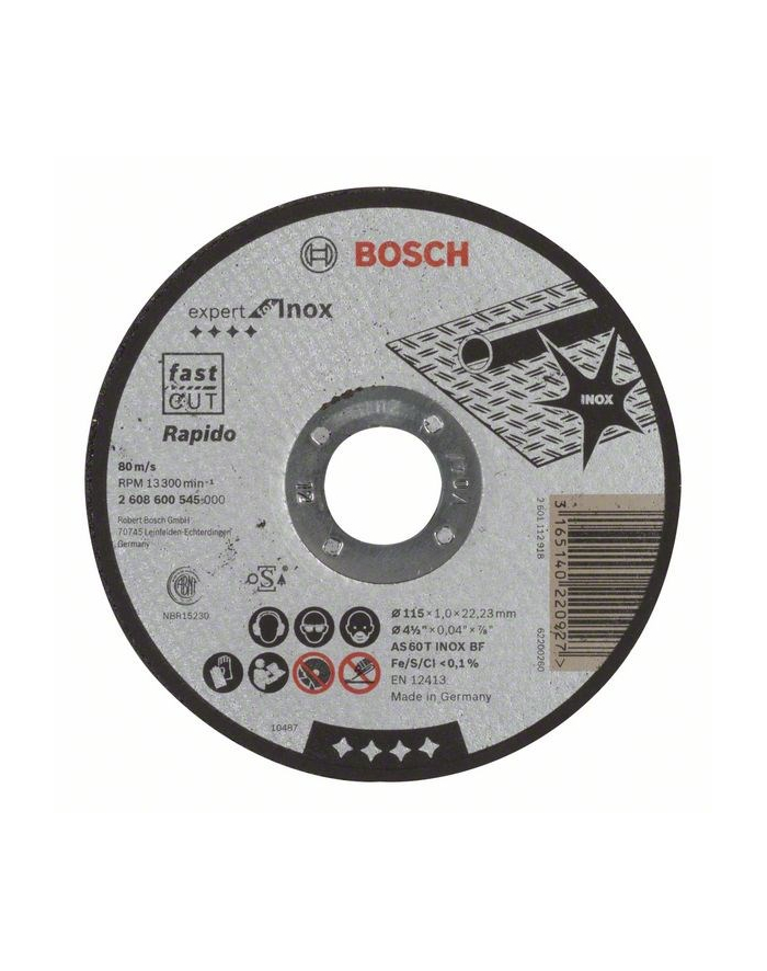 Bosch Tarcza tnąca Rapido prosty 115mm główny