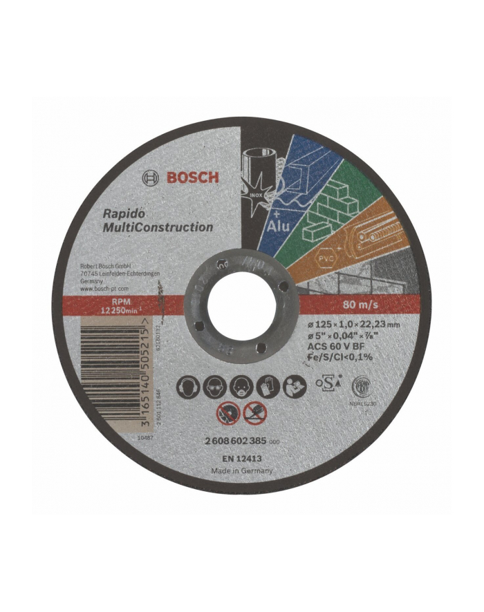 Bosch Tarcza tnąca MultiConstruction125mm główny