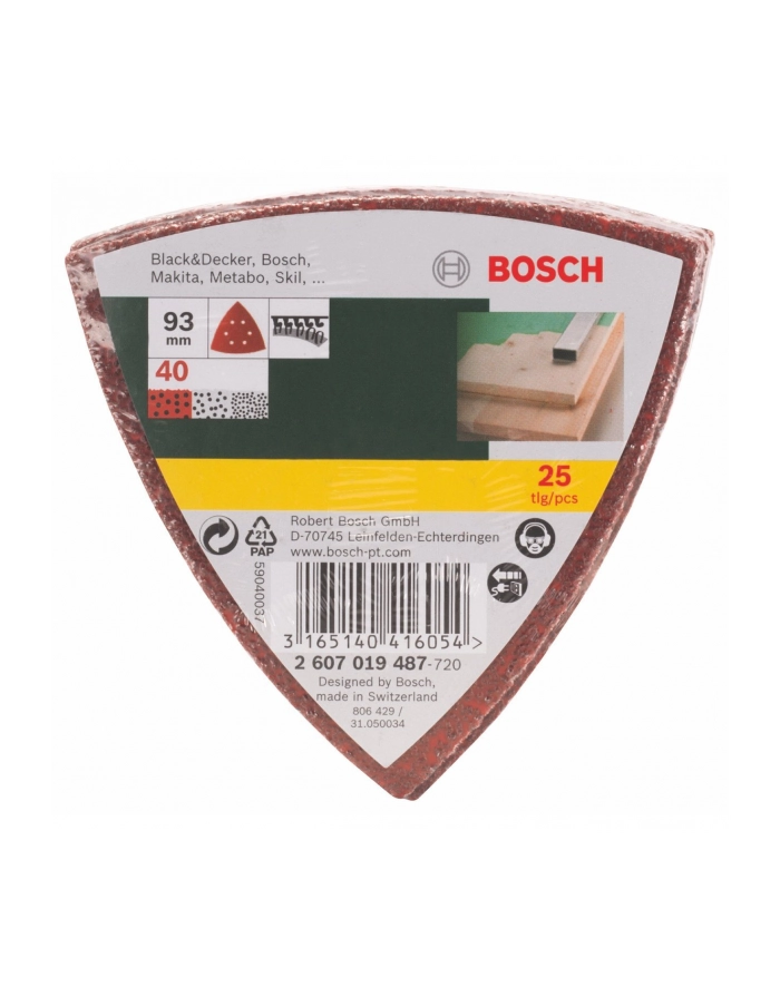 Bosch Papiery ścierne Delta 40 25 sztuk główny