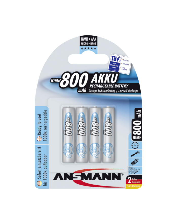 Ansmann maxE 4xAAA NM 1.2V/ 800mAh główny