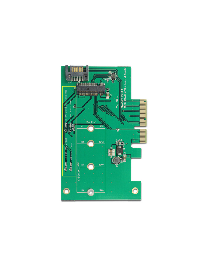DeLOCK Adapter 1x M.2 NGFF +SATA na PCIe x4 główny