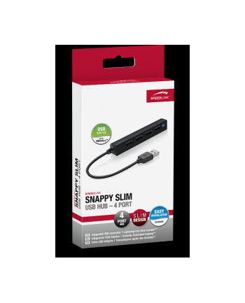 Speedlink SNAPPY SLIM Hub USB 2.0 - 4x - czarny