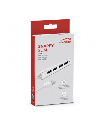 Speedlink SNAPPY SLIM Hub USB 2.0 - 4x - biały