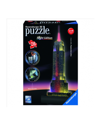 Ravensburger 3DPuzzle Empire State w nocy 216 - 125661