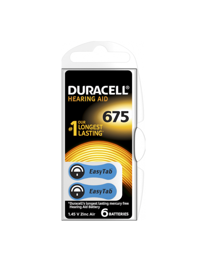 Duracell Zinc Air Hearing Aid 675 1.4V do aparatów słuchowych główny