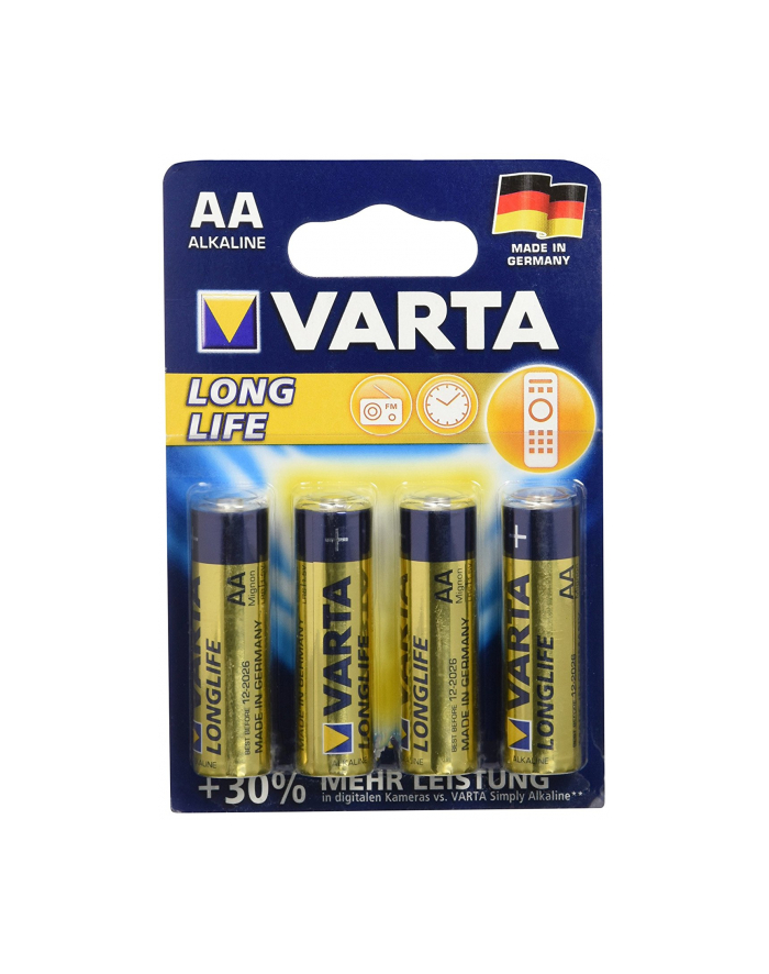Varta Longlife Extra LR6-AA, alkaliczna, 1.5V, sztuk 4 (4106-101-414) główny