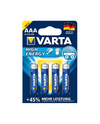 Varta High Energy LR03-AAA, alkaliczna, 1.5V, sztuk 4 (4903-101-404|4903-110-414)